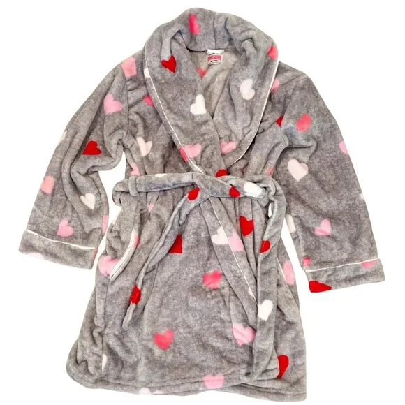 Kate Spade Plush Hearts Short Robe Size Medium NEW!